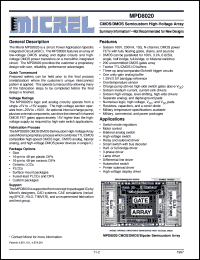 MPD8020 datasheet: CMOS/DMOS Semicustom High-Voltage Array MPD8020