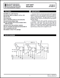 SY10E141 datasheet: 8-BIT SHIFT REGISTER SY10E141