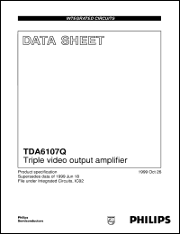 TDA6107Q/N1 datasheet: Triple video output amplifier TDA6107Q/N1