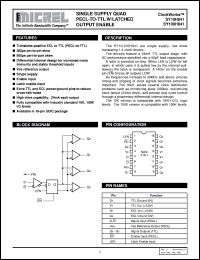 SY10H841 datasheet: SINGLE SUPPLY quad PECL-to-TTL w/latched output enable SY10H841