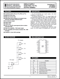 SY10H842 datasheet: SINGLE SUPPLY QUAD PECL-TO-TTL OUTPUT ENABLE SY10H842