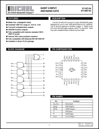 SY100E104 datasheet: QUINT 2-INPUT AND/NAND GATE SY100E104