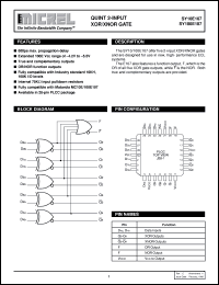 SY100E107 datasheet: QUINT 2-INPUT XOR/XNOR GATE SY100E107