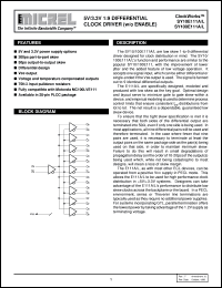 SY100E111A datasheet: 5V/3.3V 1:9 DIFFERENTIAL CLOCK DRIVER (w/o ENABLE) SY100E111A