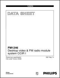 FM1246 datasheet: Desktop video &FM radio module system CCIR I FM1246