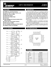 SY100E167 datasheet: 6-BIT 2:1 MUX-REGISTER SY100E167