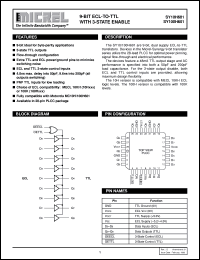 SY100H601 datasheet: 9-BIT ECL-TO-TTL WITH 3-STATE ENABLE SY100H601