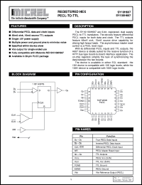 SY100H607 datasheet: REGISTERED HEX PECL-TO-TTL SY100H607