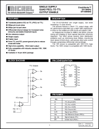 SY100H842 datasheet: SINGLE SUPPLY QUAD PECL-TO-TTL OUTPUT ENABLE SY100H842