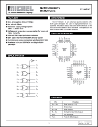SY100S307 datasheet: QUINT EXCLUSIVE OR/NOR GATE SY100S307