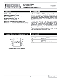 SY88927V datasheet: 5V/3.3V 2.5Gb/s High-Speed Differential Receiver SY88927V