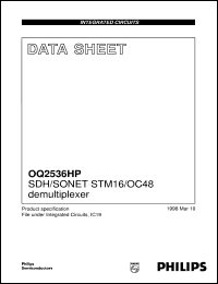 OQ2536HP/C2 datasheet: SDH/SONET STM16/OC48 demultiplexer OQ2536HP/C2