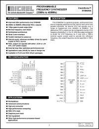 SY89429A datasheet: PROGRAMMABLE FREQUENCY SYNTHESIZER (25MHz to 400MHz) SY89429A