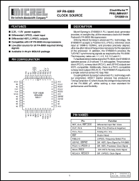 SY89801A datasheet: HP PA-8000 CLOCK SOURCE SY89801A