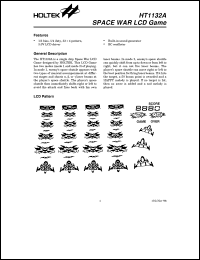 HT1132A datasheet: SPACE WAR LCD game HT1132A