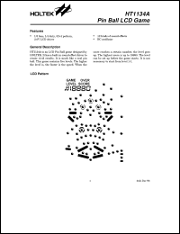 HT1134A datasheet: Pin Ball LCD game HT1134A