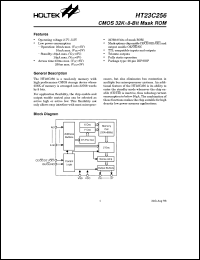 HT23C256 datasheet: CMOS 32Kx8-bit mask ROM HT23C256