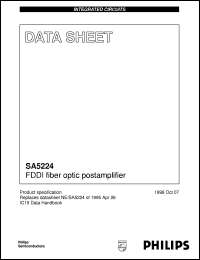 XNE5224CK datasheet: FDDI fiber optic postamplifier XNE5224CK