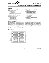HT27C020 datasheet: OTP CMOS 256Kx8-bit EPROM HT27C020