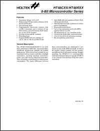 HT48C70 datasheet: 8-bit microcontroller HT48C70