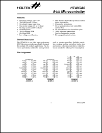 HT48CA0 datasheet: 8-bit microcontroller HT48CA0
