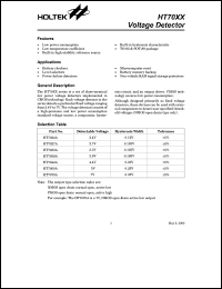 HT7027A datasheet: 2.7V voltage detector HT7027A