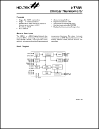 HT7501 datasheet: Clinical thermometer HT7501