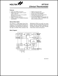 HT7510 datasheet: Clinical thermometer HT7510