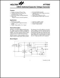 HT7660 datasheet: CMOS switched-capacitor voltage converter HT7660