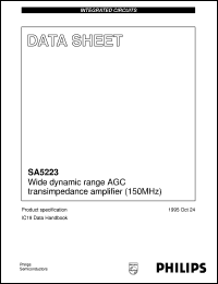 XSA5223CK datasheet: Wide dynamic range AGC transimpedance amplifier (150MHz) XSA5223CK