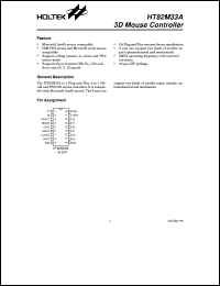 HT82M33A datasheet: 3D mouse controller HT82M33A