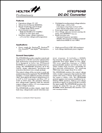 HT82P604B datasheet: DC-DC converter HT82P604B
