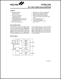 HT93LC56 datasheet: 2K 3-wire CMOS serial EEPROM HT93LC56