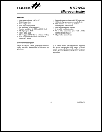 HTG12G0 datasheet: 4-bit microcontroller HTG12G0