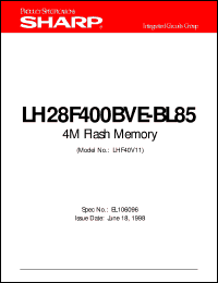 LH28F400BVE-BL85 datasheet: 4M flash memory LH28F400BVE-BL85