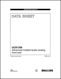 UCB1200BE datasheet: Advanced modem/audio analog front-end UCB1200BE