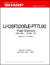 LH28F320BJE-PTTL90 datasheet: Flash memory 32M (2M x 16/4 x 8) LH28F320BJE-PTTL90