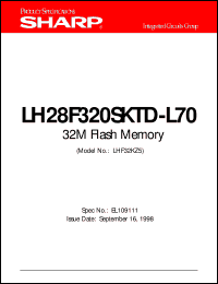 LH28F320SKTD-L70 datasheet: 32M flash memory LH28F320SKTD-L70