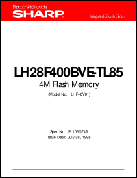 LH28F400BVE-TL85 datasheet: 4M flash memory LH28F400BVE-TL85