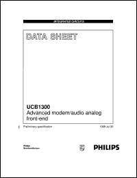 UCB1300BE datasheet: Advanced modem/audio analog front-end UCB1300BE