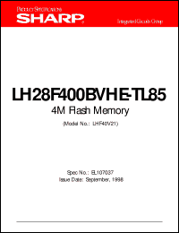 LH28F400BVHE-TL85 datasheet: 4M flash memory LH28F400BVHE-TL85