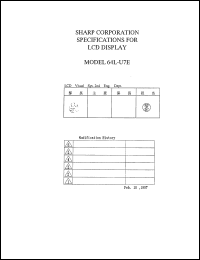 64L-U7E datasheet: LCD display monitor 64L-U7E