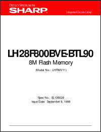 LH28F800BVE-BTL90 datasheet: 8M flash memory LH28F800BVE-BTL90