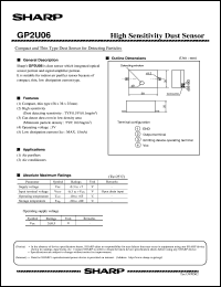 GP2U06 datasheet: High sensitivity dust sensor GP2U06