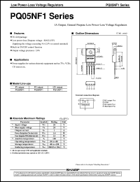 PQ05NF1 datasheet: Low power-loss voltage regulator PQ05NF1