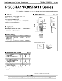PQ12RA11 datasheet: Low power-loss voltage regulator PQ12RA11