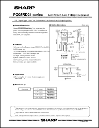 PQ05RD21 datasheet: Low power-loss voltage regulator PQ05RD21