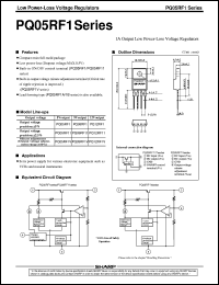 PQ05RF1 datasheet: Low power-loss voltage regulator PQ05RF1