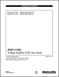 PCF1175CU datasheet: 4-digit duplex LCD car clock PCF1175CU
