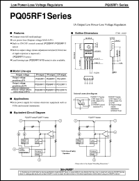 PQ05RF1V datasheet: Low power-loss voltage regulator PQ05RF1V